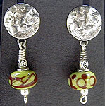 lampwork bead earrings