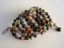Fancy Jasper and sterling silver bracelet by Vicky Jousan