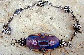 Sterling silver and Polimer Pendulum Bracelet for Spiritual Response Therapy by Vicky Jousan